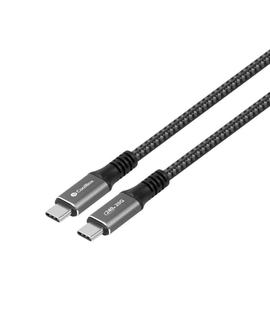 Coolbox cable usb-c usb-c 240w 20gbps carga+datos