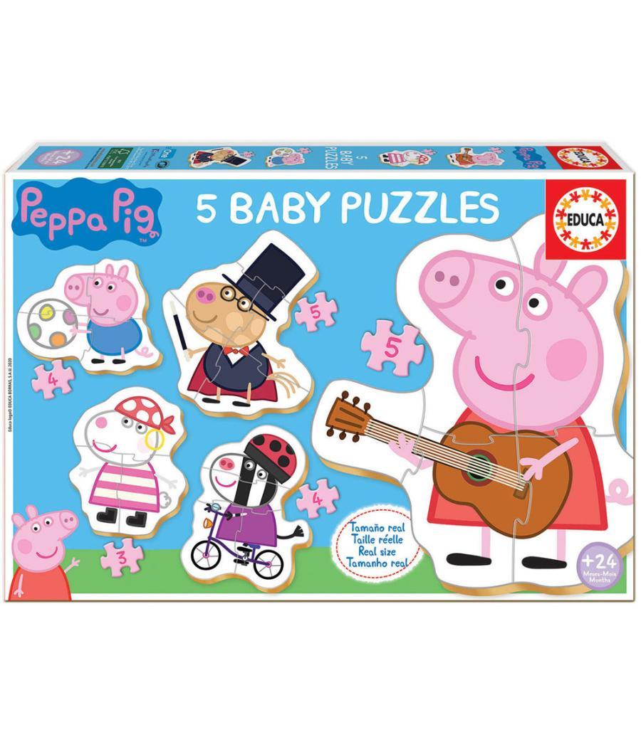 Puzle safta peppa pig baby 3 a 5 piezas 5 unidades