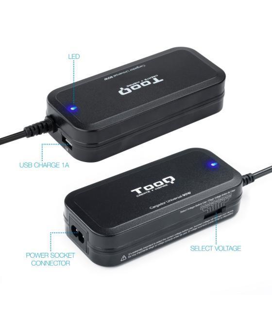 Tooq cargador portátil 90w manual 12 conectores