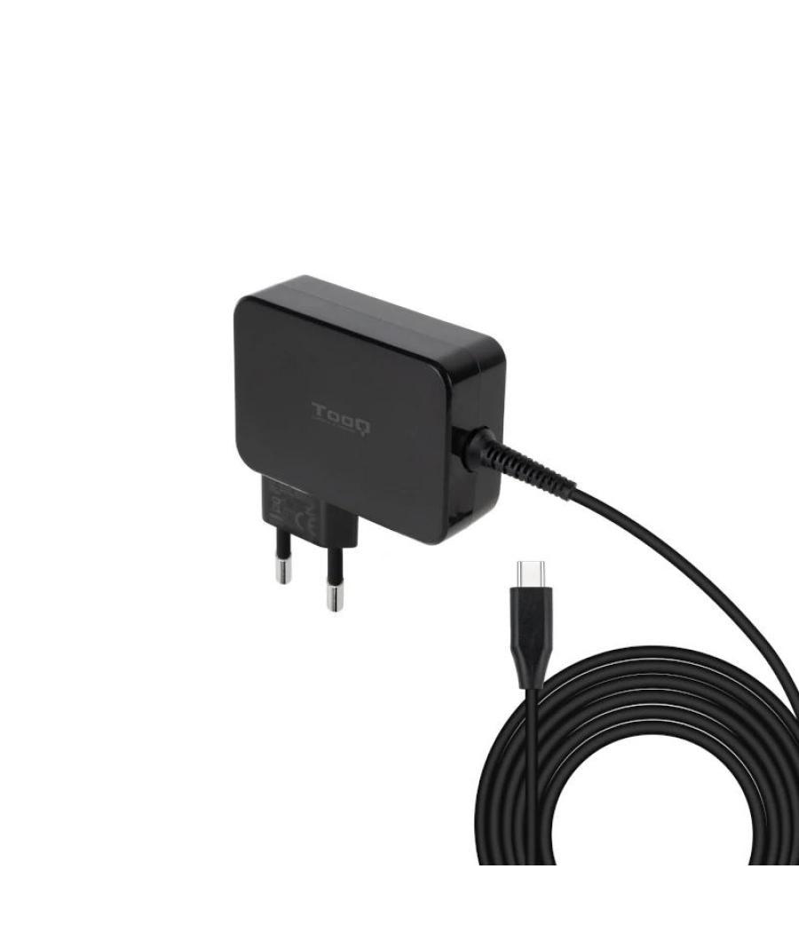 Tooq cargador portatil gan usb-c pd 90w negro