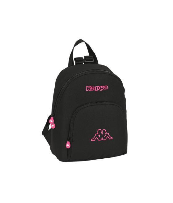Mochila safta mini kappa black and pink 300x250x130 mm