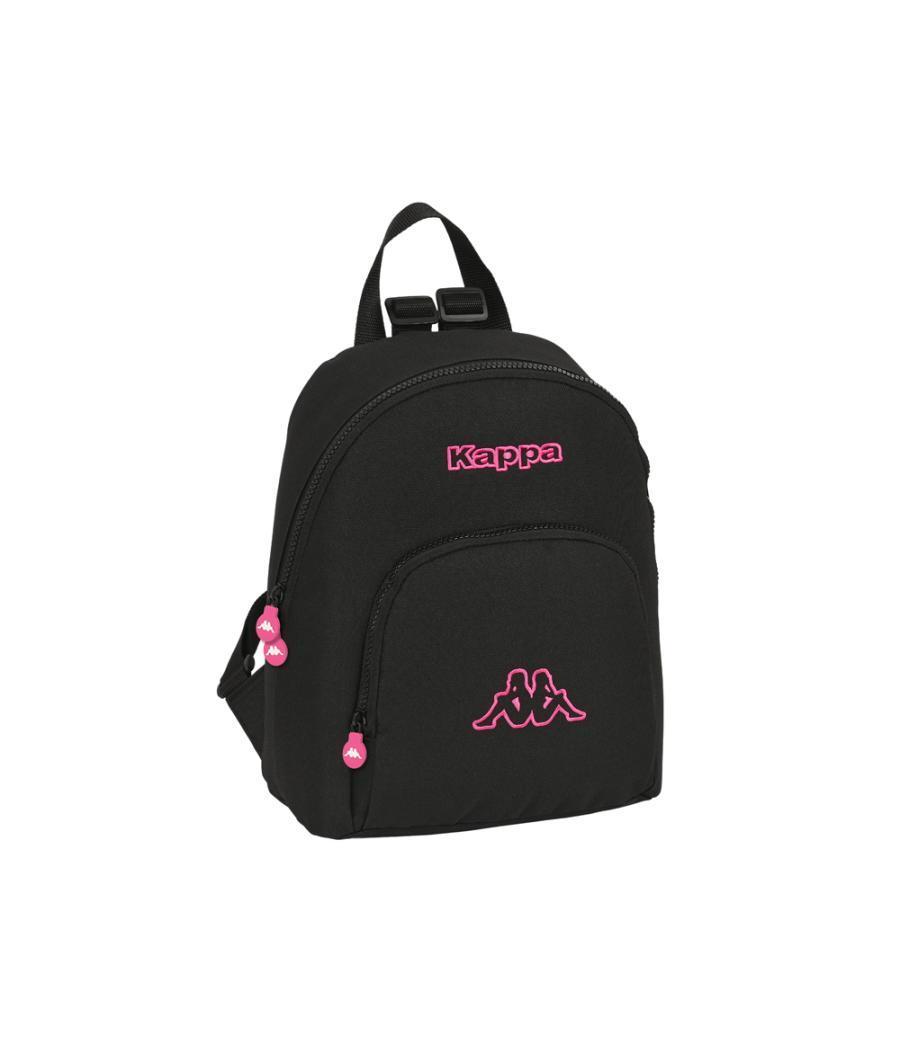 Mochila safta mini kappa black and pink 300x250x130 mm