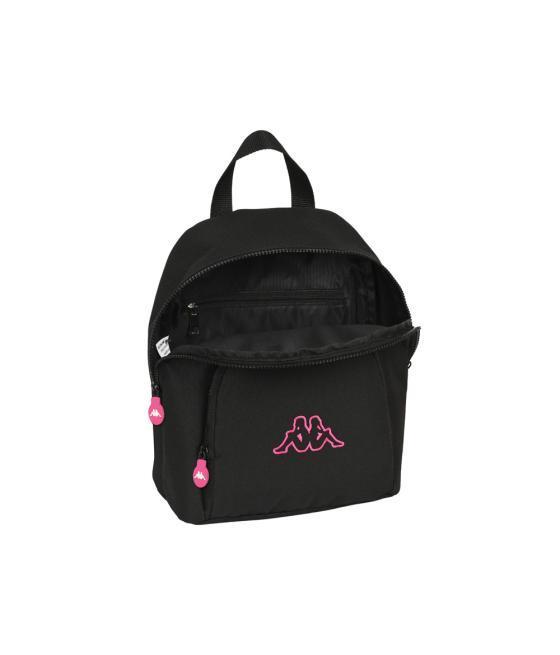 Mochila safta mini kappa black and pink 300x250x130 mm