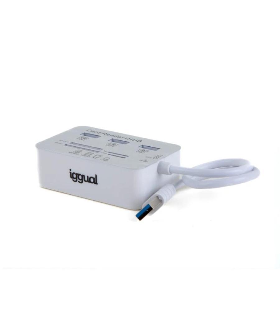 Iggual hub usb 3.0 x 3p + lector tarjetas usb 3.0