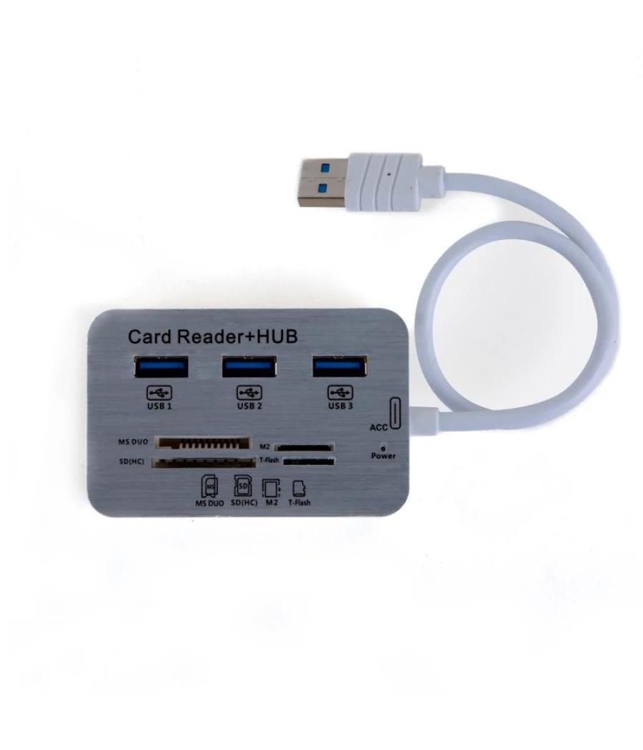 Iggual hub usb 3.0 x 3p + lector tarjetas usb 3.0