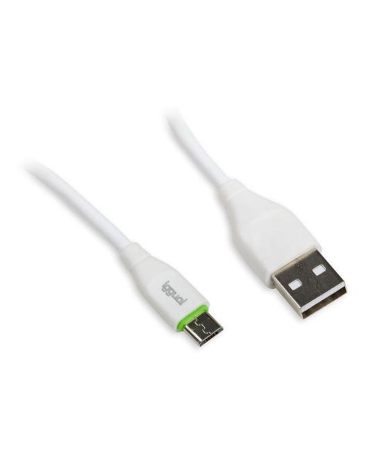 Iggual cable usb-a/micro-usb 100 cm blanco