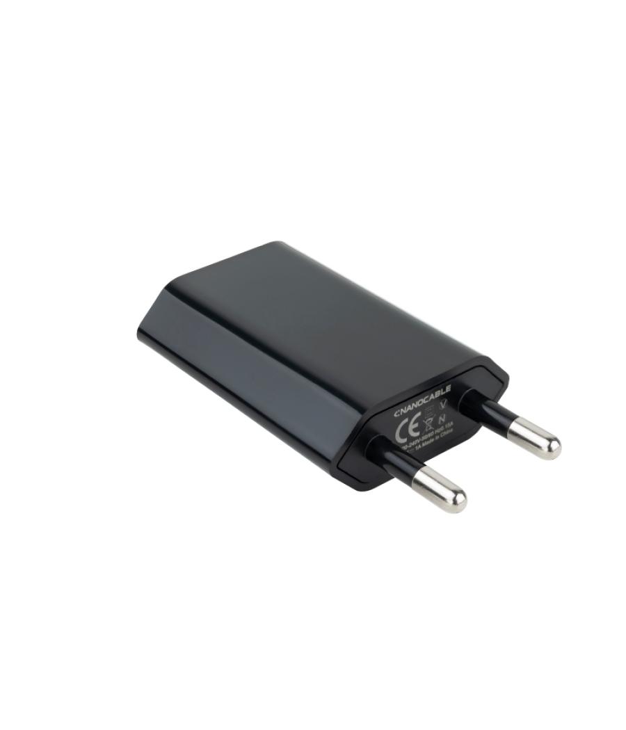Nanocable mini cargador usb ipod /iphone 5v-1a neg