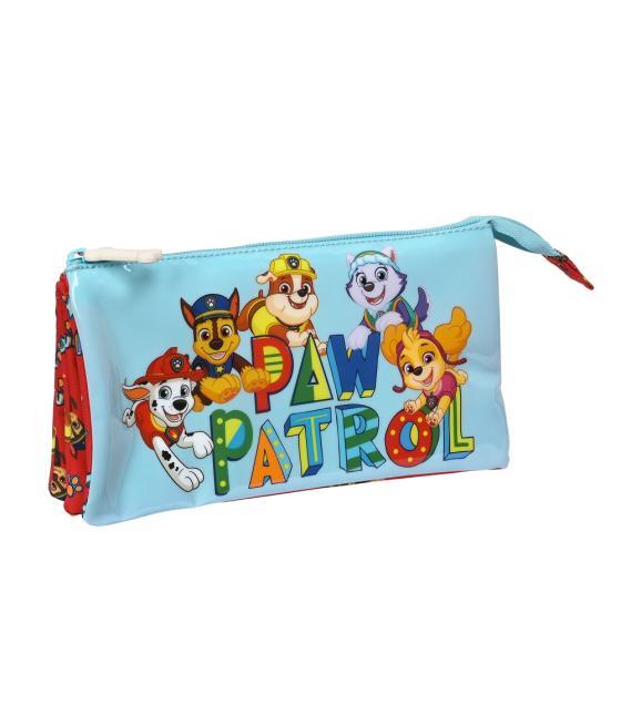 Bolso escolar portatodo safta triple cremallera paw patrol funday 120x220x30 mm