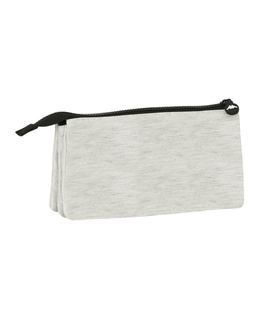 Bolso escolar portatodo safta triple cremallera kappa grey knit 120x220x30 mm