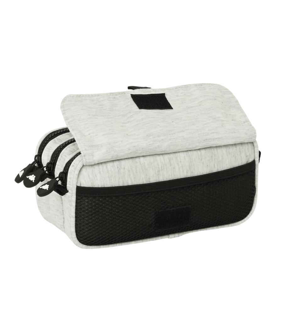 Bolso escolar portatodo safta triple cremallera kappa grey knit 100x215x80 mm