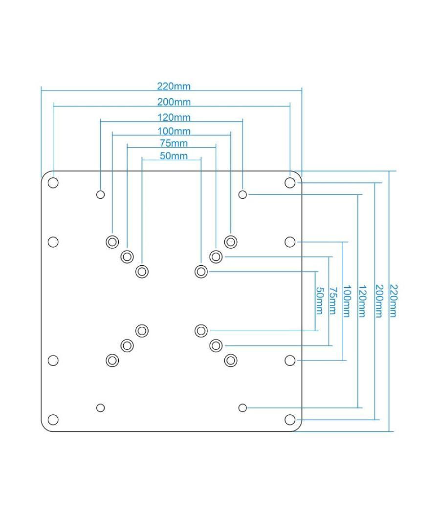 Tooq adaptador vesa 200x200 para pantallas 23"-42"