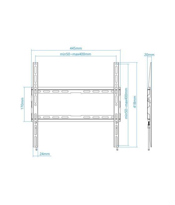 Tooq soporte pared lp1070f-b pantallas 32"-70"