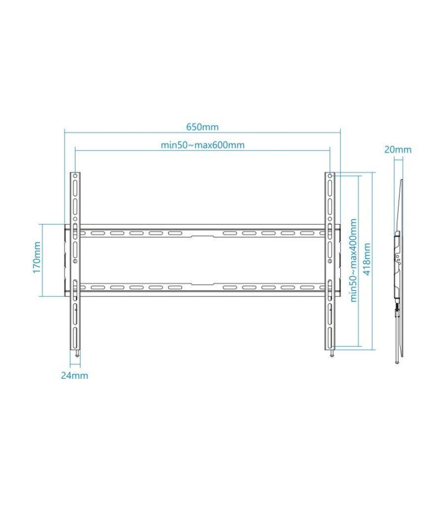 Tooq soporte pared lp1080f-b pantallas 37"-80"