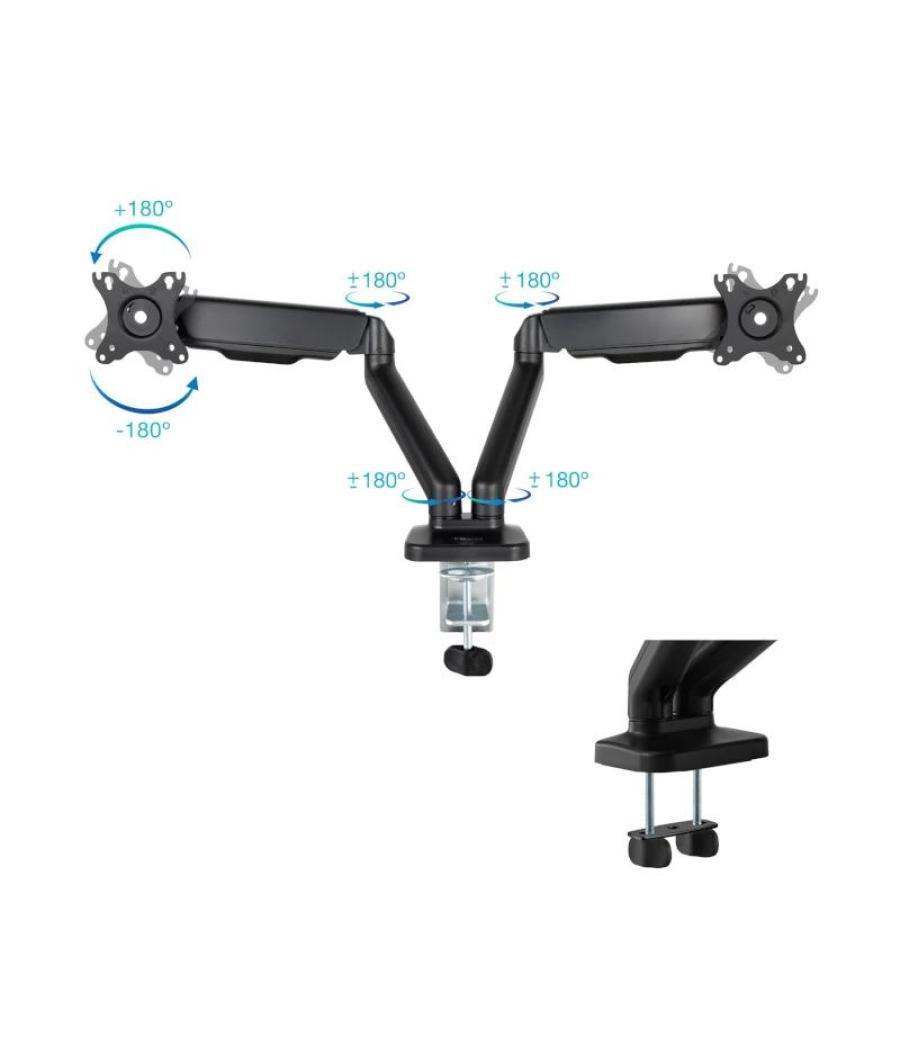 Tooq db5132tnr-b soporte mesa 2 brazos 17"-32"