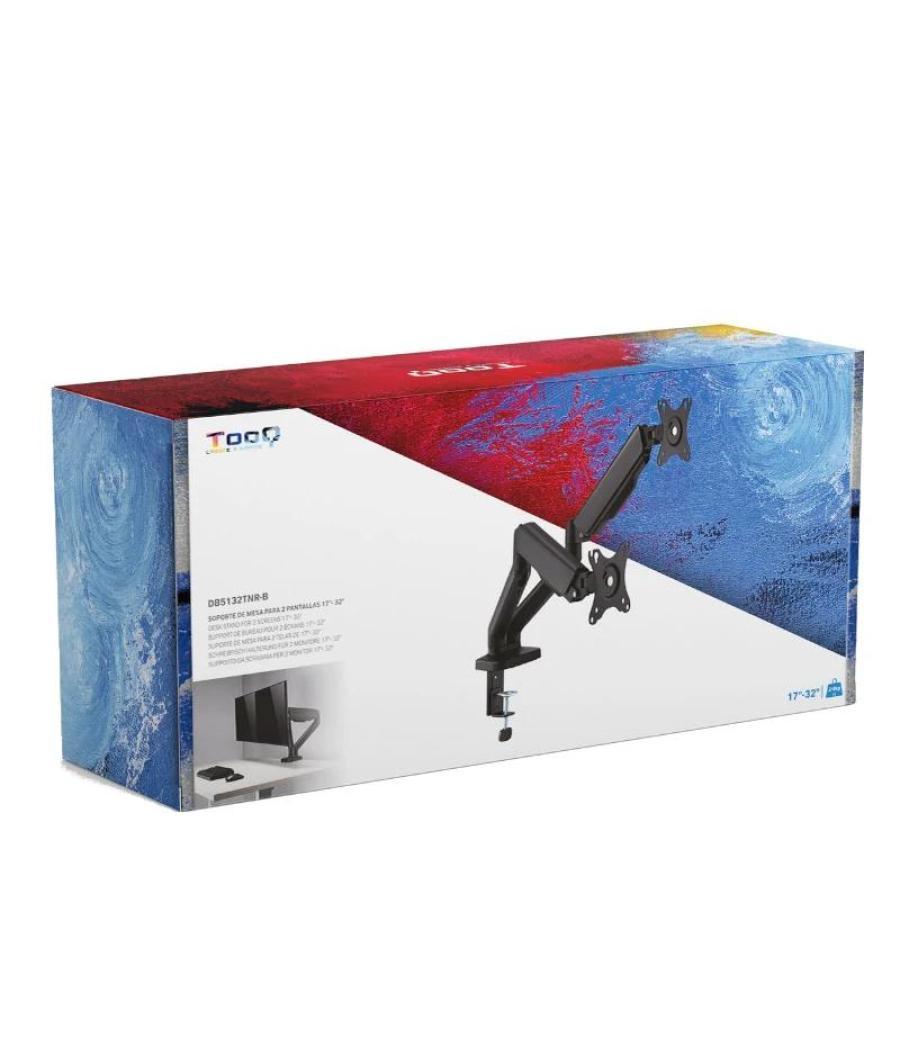 Tooq db5132tnr-b soporte mesa 2 brazos 17"-32"