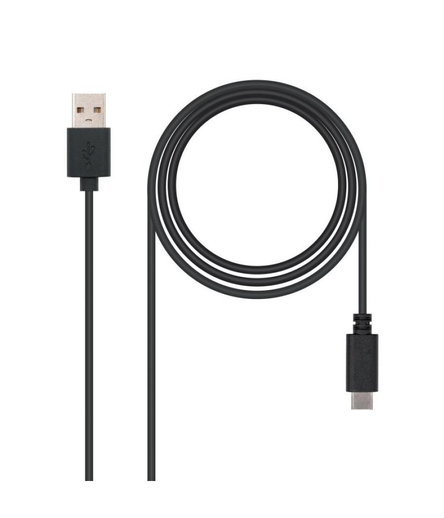 Nanocable cable usb 2.0 3a tipo usb-c/m-a/m 0.5 m