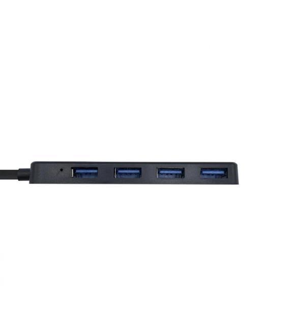Aisens hub usb 3.0 tipo a/m-4xtipo a/h negro 30cm
