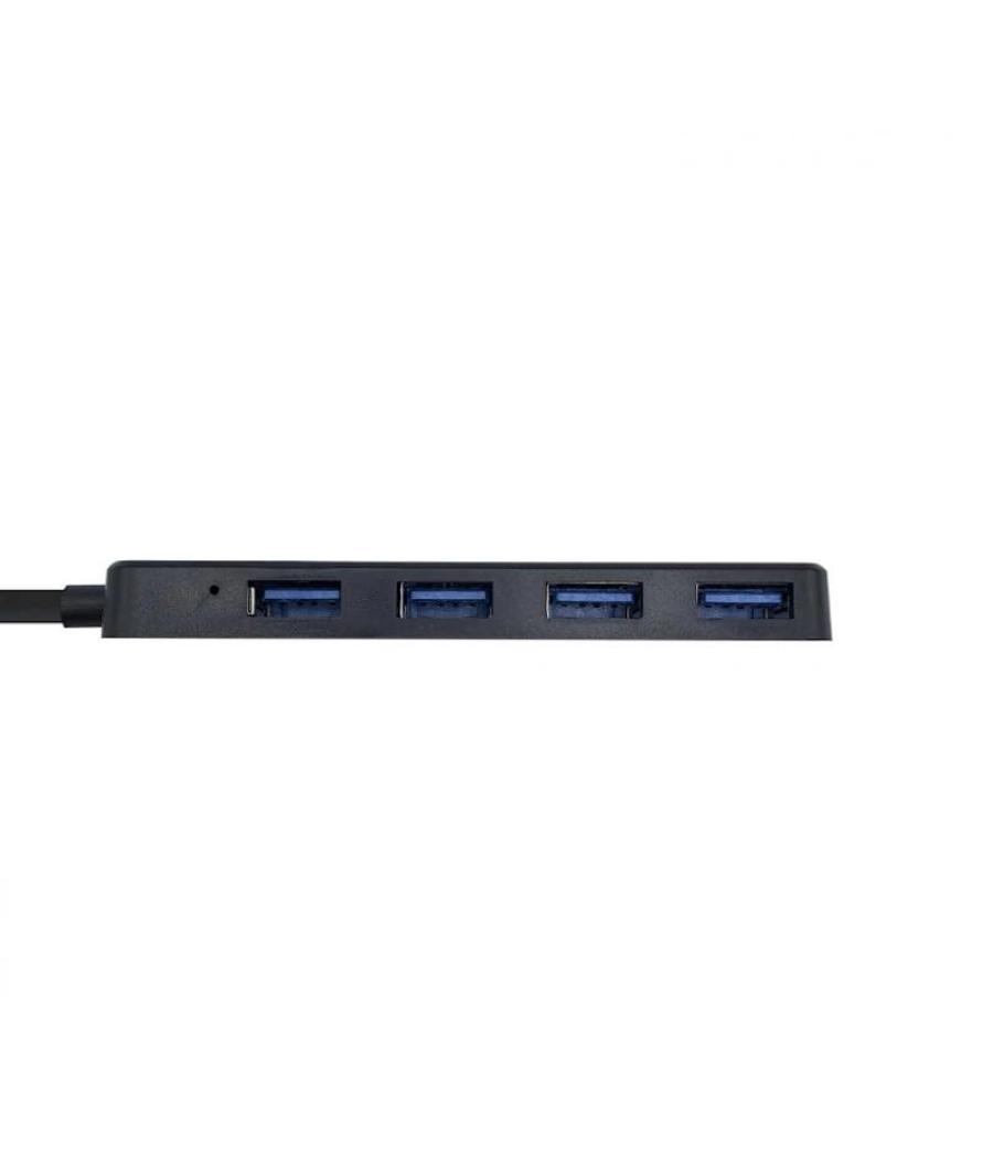 Aisens hub usb 3.0 tipo a/m-4xtipo a/h negro 30cm