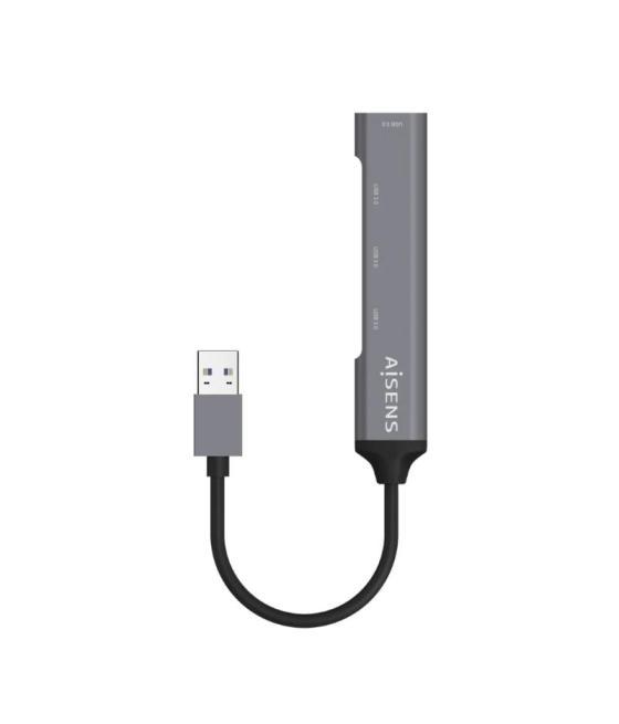 Aisens hub usb 3.0 tipo a/m-4xtipo a/h gris 10cm
