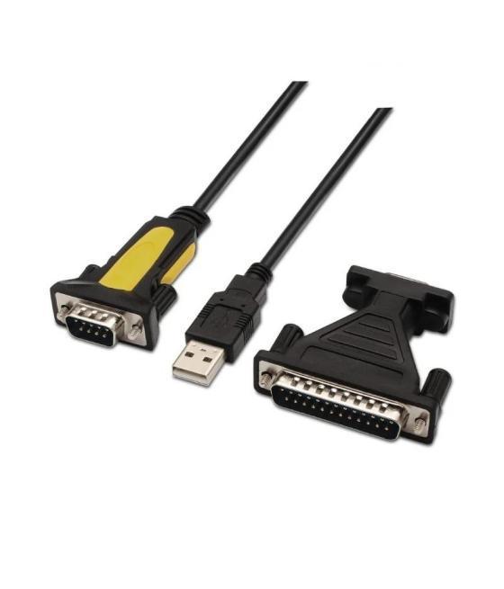 Aisens conversor usb a/m-rs232 db/9m/25m negr 1.8m