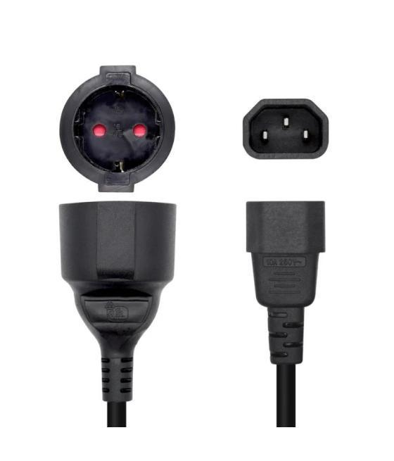 Aisens cable alimentacion 16a c14/m a cee7/h 25cm