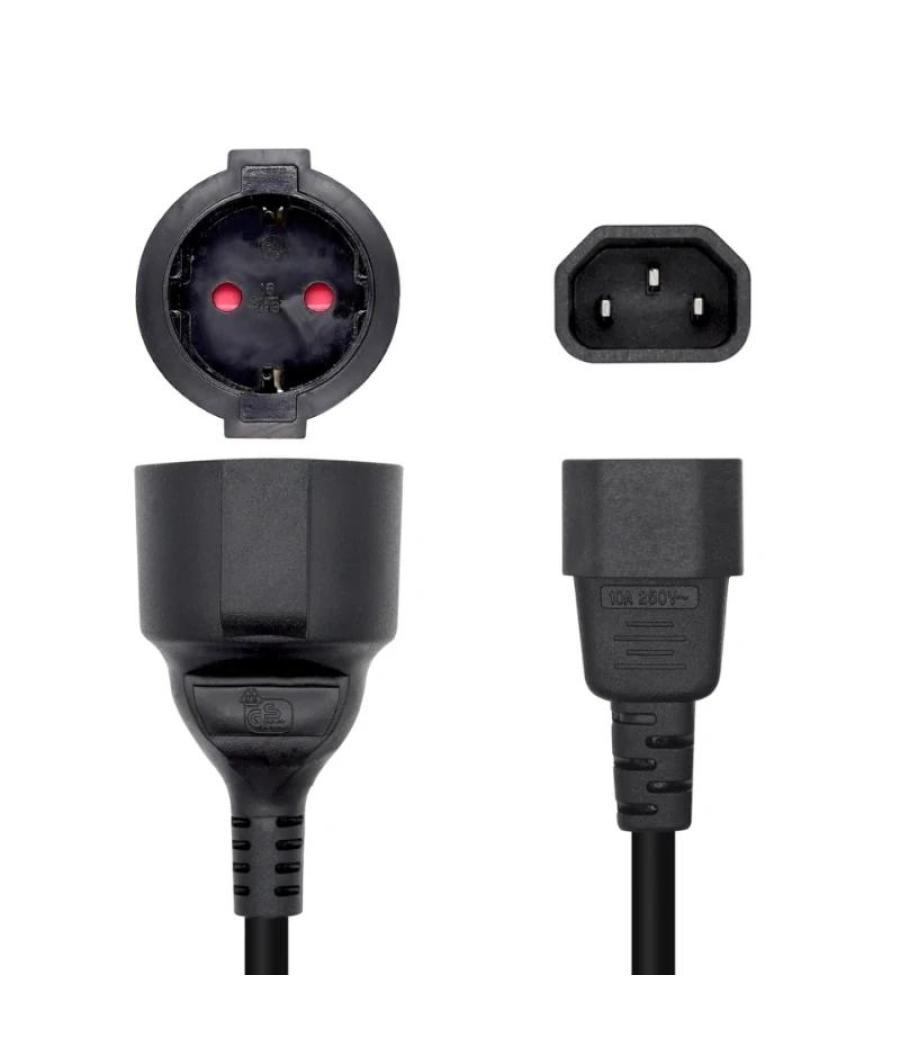 Aisens cable alimentacion 16a c14/m a cee7/h 25cm
