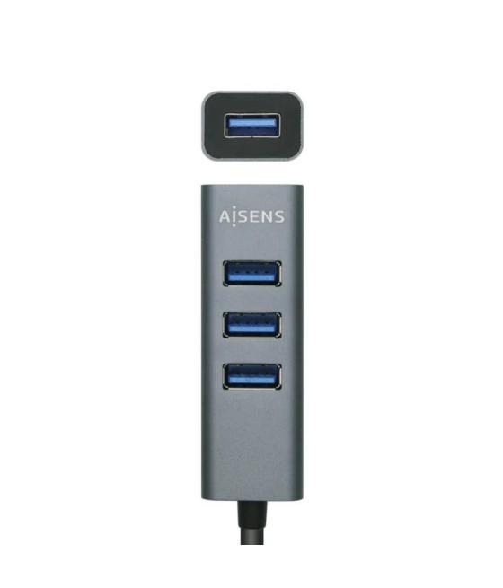 Aisens hub usb 3.1 alu c/m-4xtipo a/h gris 10cm