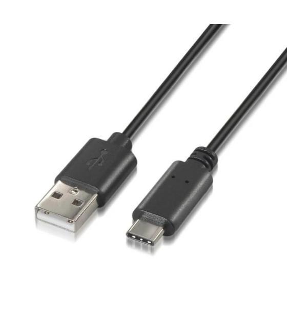 Aisens cable usb 2.0 3a c/m-a/m negro 0.5m