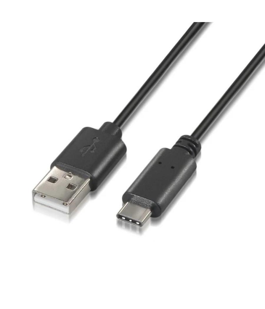 Aisens cable usb 2.0 3a c/m-a/m negro 0.5m