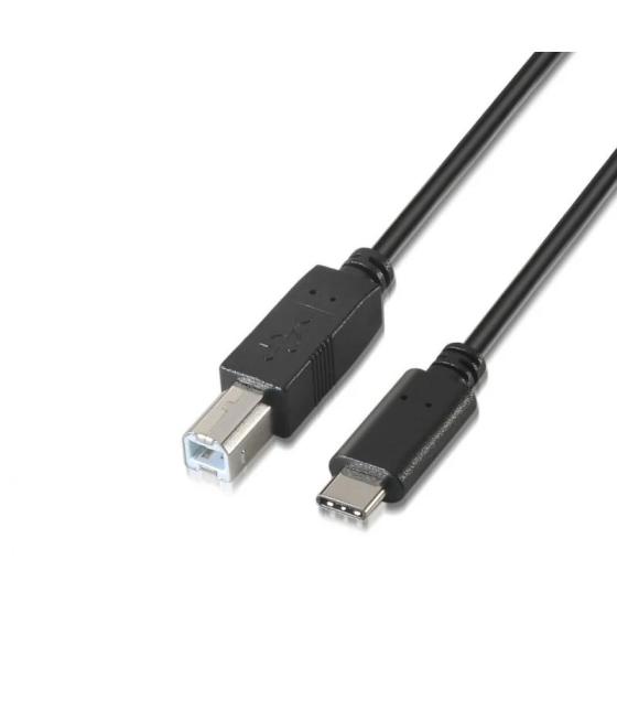 Aisens cable usb 2.0 3a c/m-b/m negro 1.0m