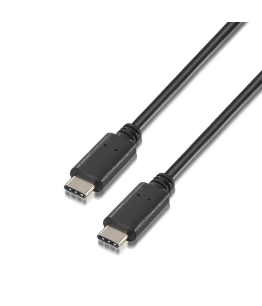 Aisens cable usb 2.0 3a c/m-c/m negro 0.5m