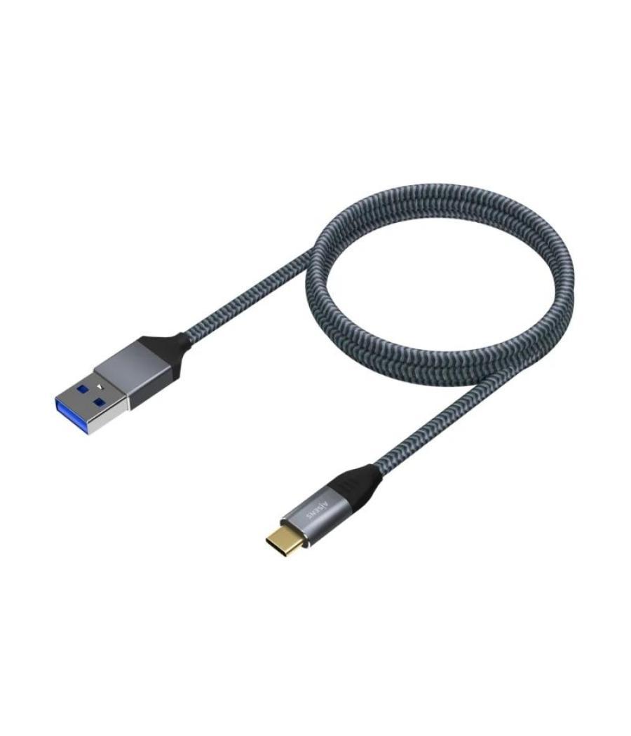 Aisens cable usb 3.1 gen2 alu 3a cm-am gris 1.0m