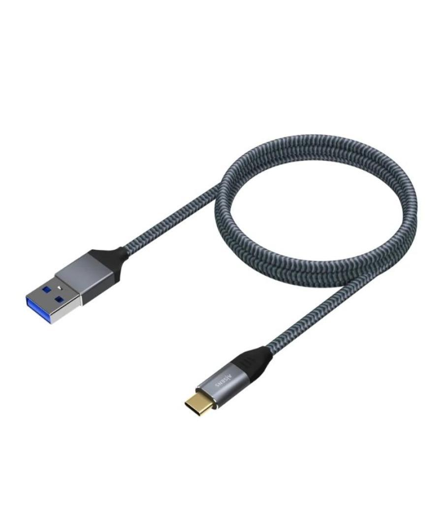 Aisens cable usb 3.1 gen2 alu 3a cm-am gris 1.5m