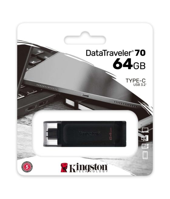 Kingston datatraveler dt70 64gb usb c 3.2 negro
