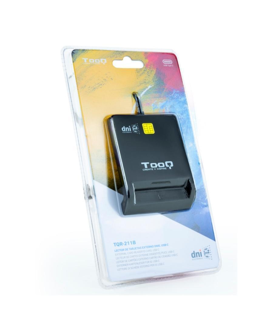 Tooq lector de tarjetas dnie sim usb-c negro