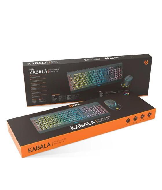 Krom kabala | kit teclado y ratón wireless rgb sp