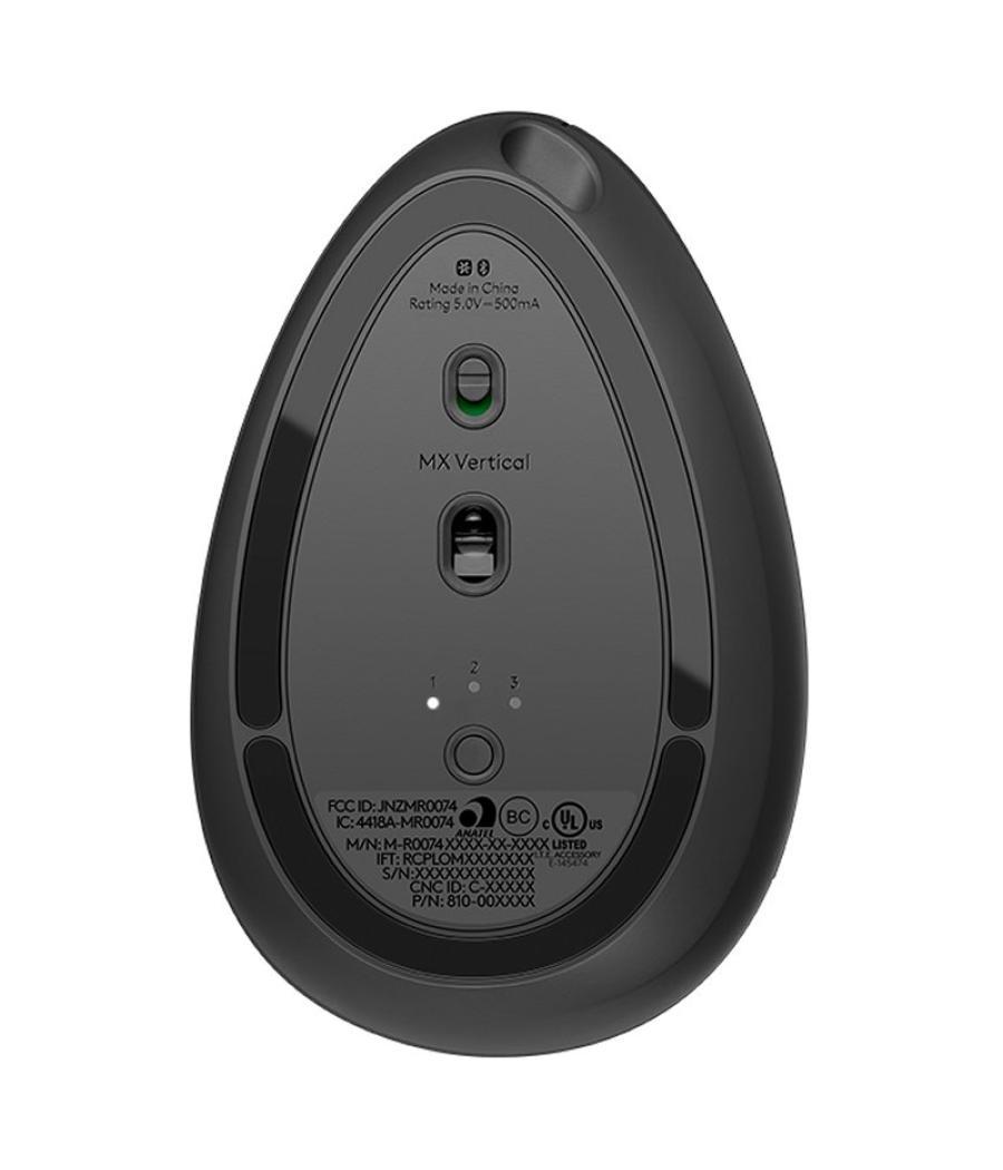 Logitech mx vertical ratón ergonómico negro