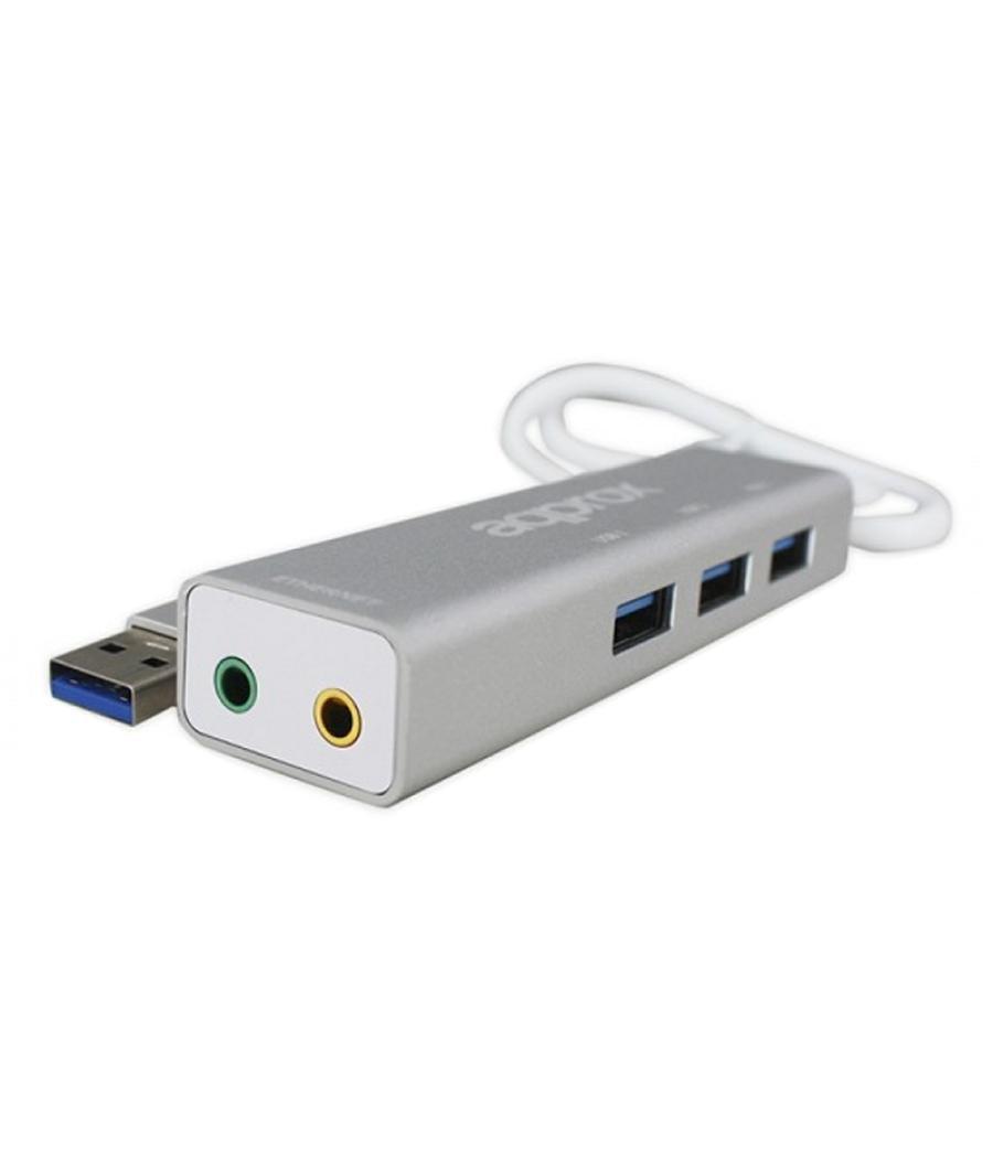 Approx! apppcie51 tarj. sonido usb 5.1+3x hub 3.0