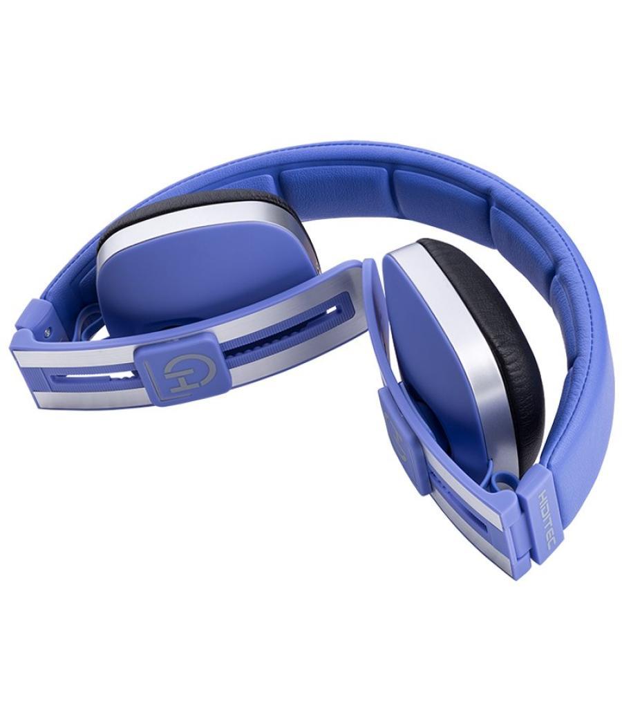 Hiditec auricular+mic whp010003 wave azul