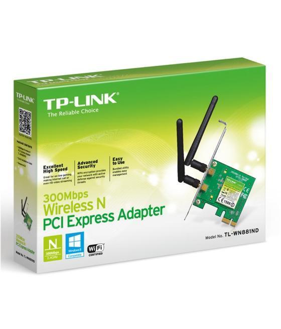 Tp-link tl-wn881nd tarjeta red wifi n300 pci-e