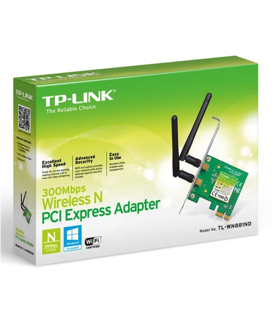 Tp-link tl-wn881nd tarjeta red wifi n300 pci-e