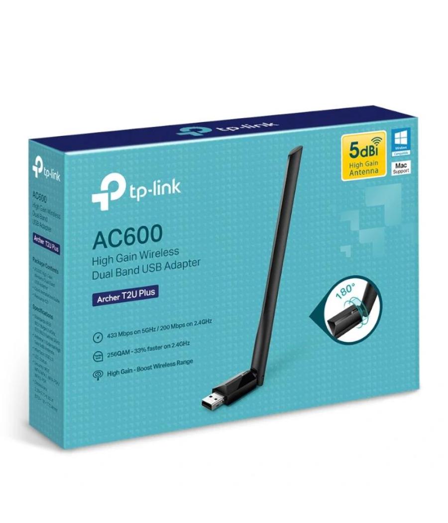 Tp-link archer t2u plus adaptador wifi ac600 usb