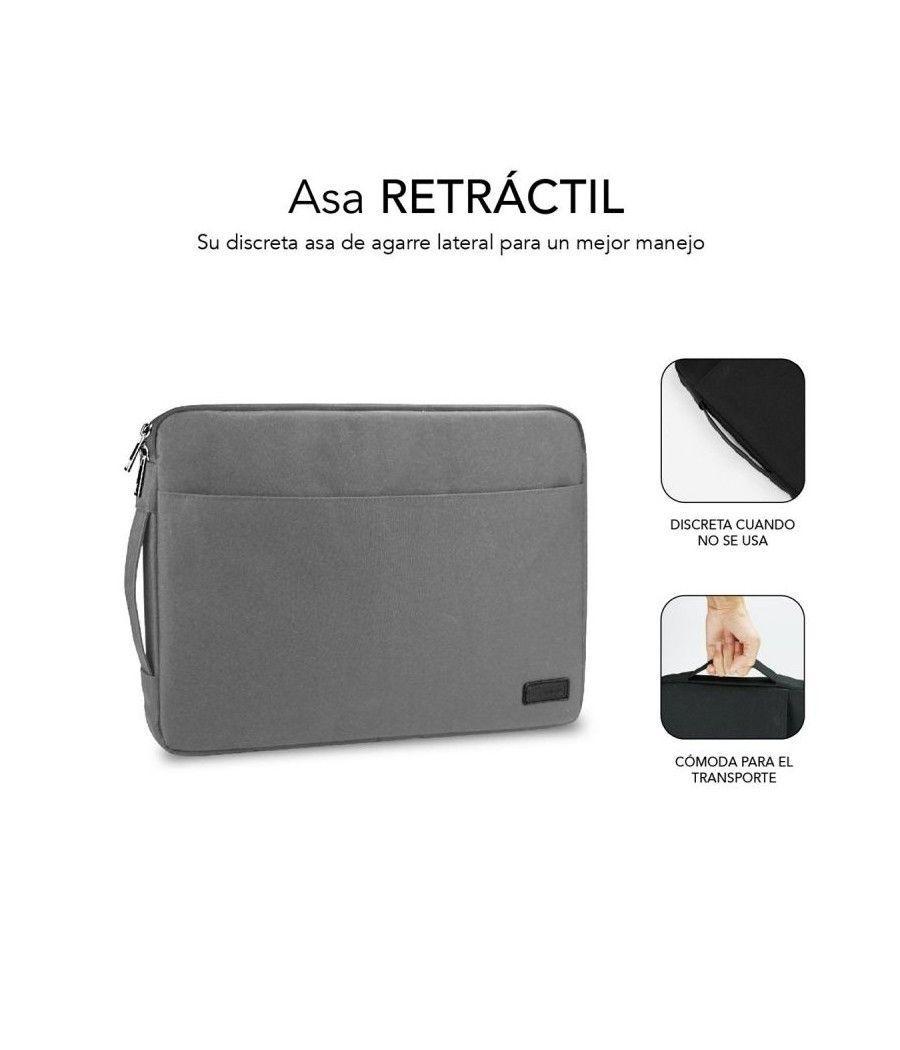 Funda subblim urban laptop sleeve para portátiles hasta 15.6'/ gris - Imagen 3