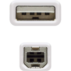 Cable alargador usb 2.0 nanocable 10.01.0204/ usb macho - usb hembra/ 3m/ beige - Imagen 3