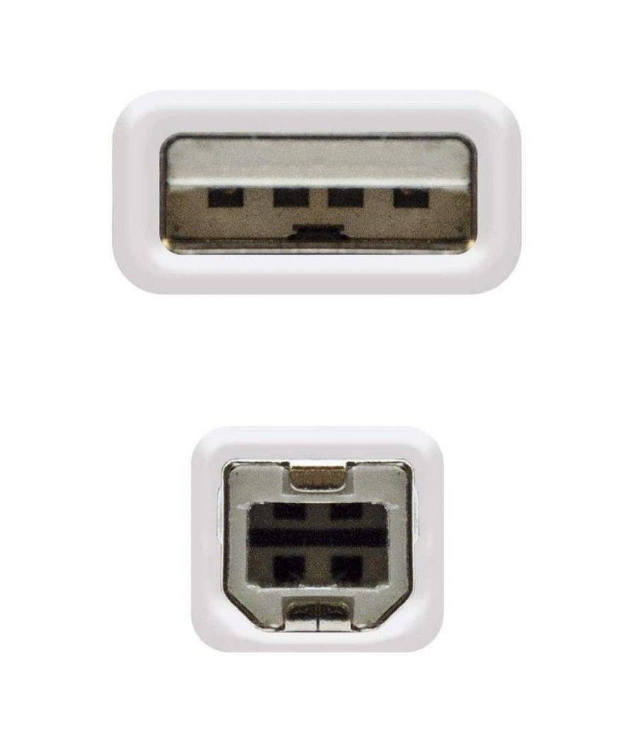 Cable alargador usb 2.0 nanocable 10.01.0204/ usb macho - usb hembra/ 3m/ beige - Imagen 3
