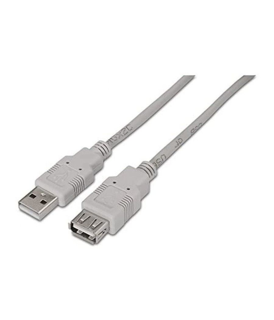 Cable alargador usb 2.0 nanocable 10.01.0204/ usb macho - usb hembra/ 3m/ beige - Imagen 4