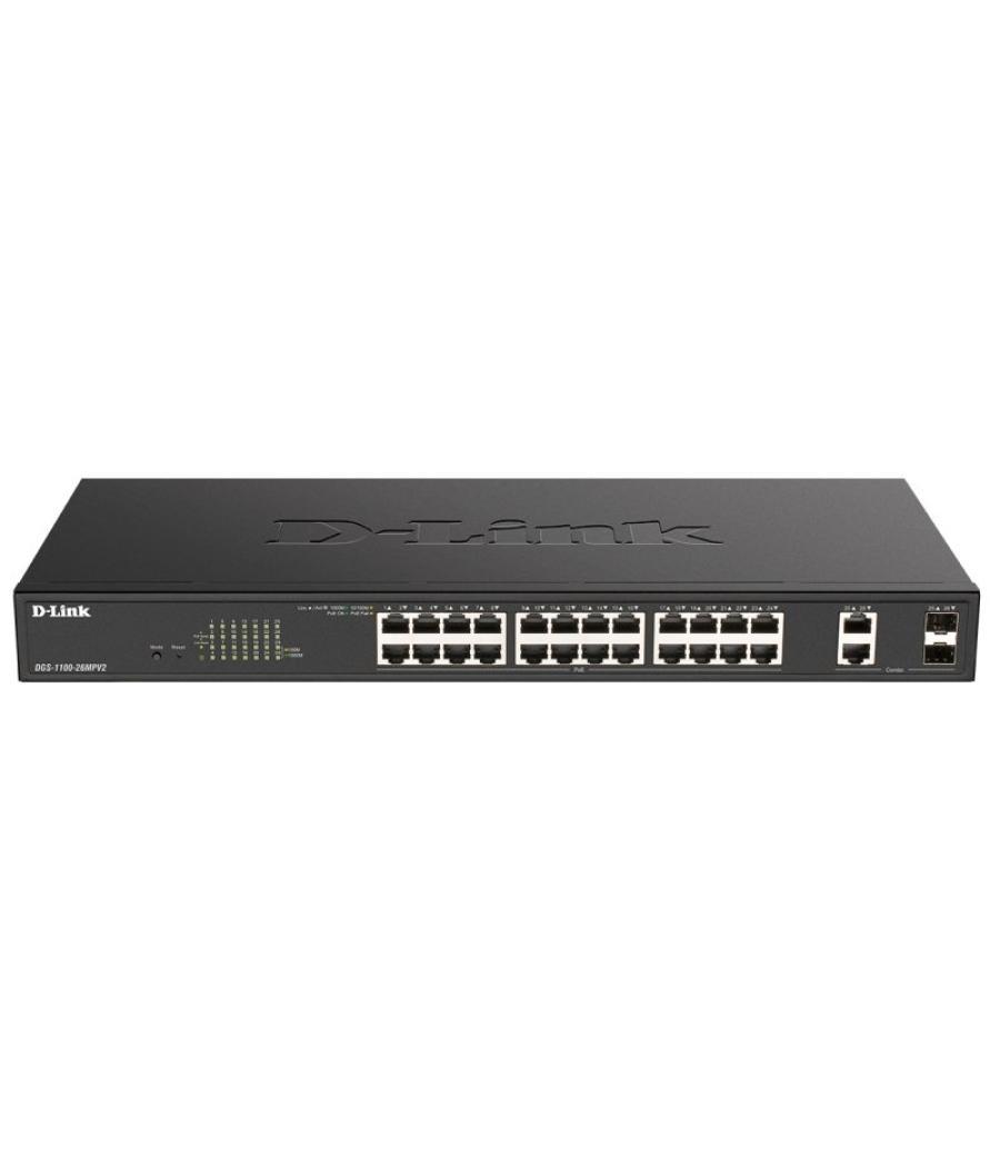D-link dgs-1100-26mpv2/e switch 24xpoe+ 2xsfp comb