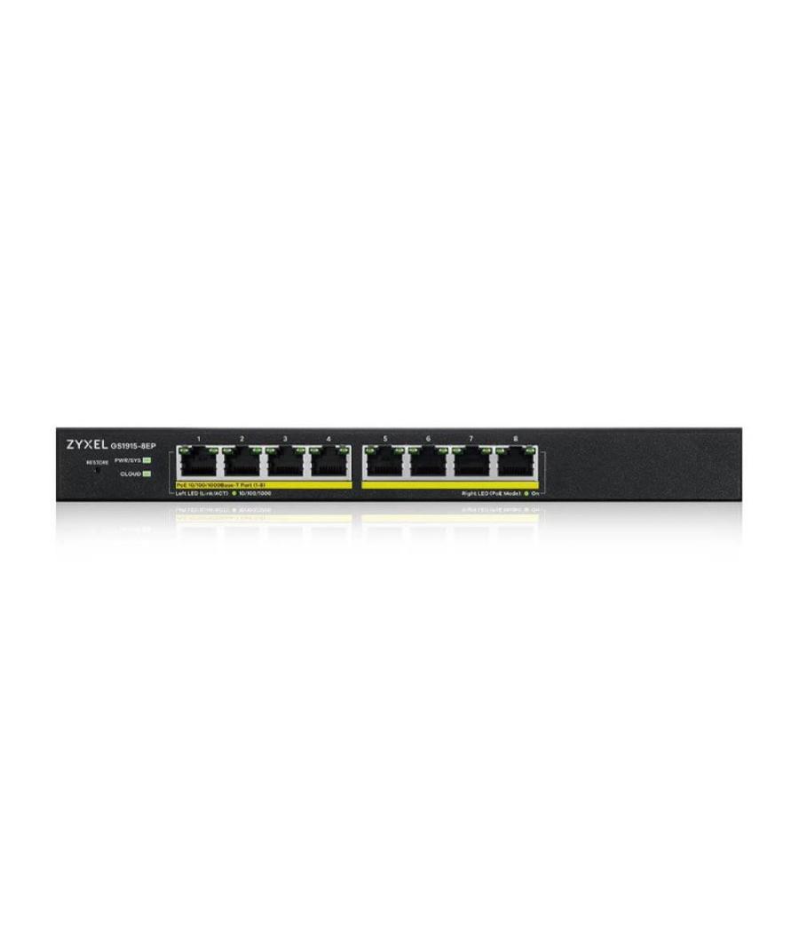 Zyxel gs1915-8ep smart switch 8xgbe poe 60w nebula