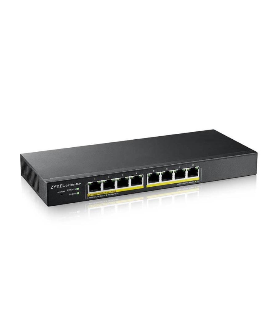 Zyxel gs1915-8ep smart switch 8xgbe poe 60w nebula