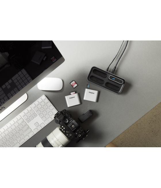 Kingston Technology Workflow SD Reader Negro, Plata